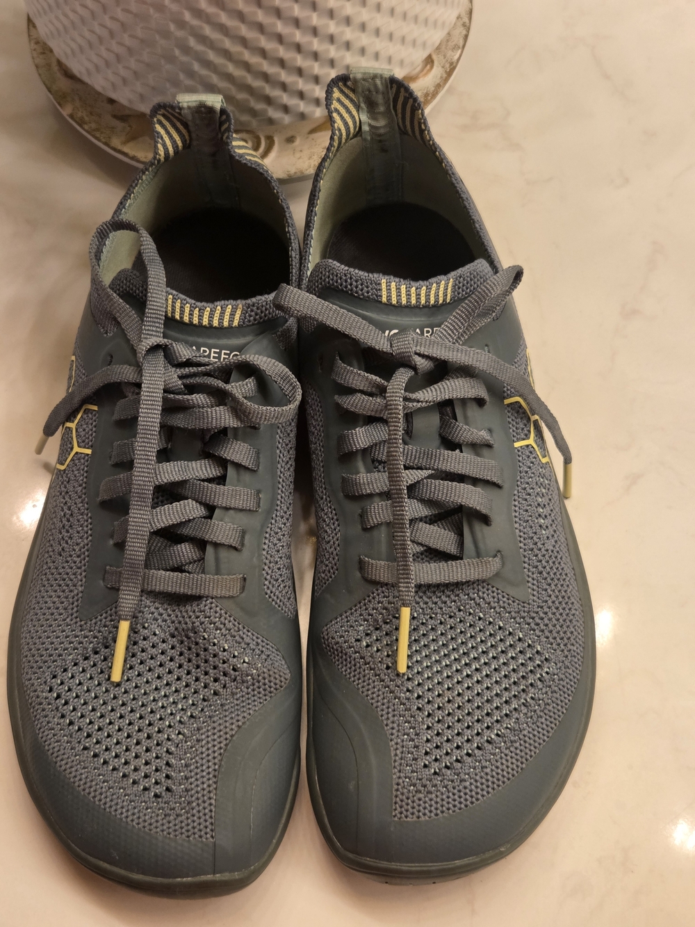 Vivo Barefoot Primus Knit Minimalist Shoes with Yellow Accents